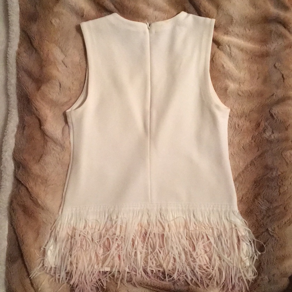 J.Crew ivory top with ombre fringe hem XXXS/XXS - Picture 4 of 4
